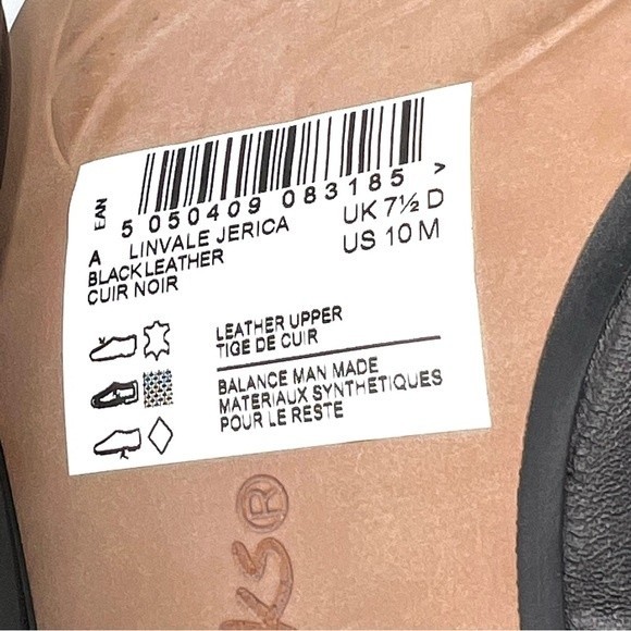 Clarks Size 10 Linvale Jerica Black Leather Low Height Kitten Heels Pumps Shoes - Picture 13 of 14